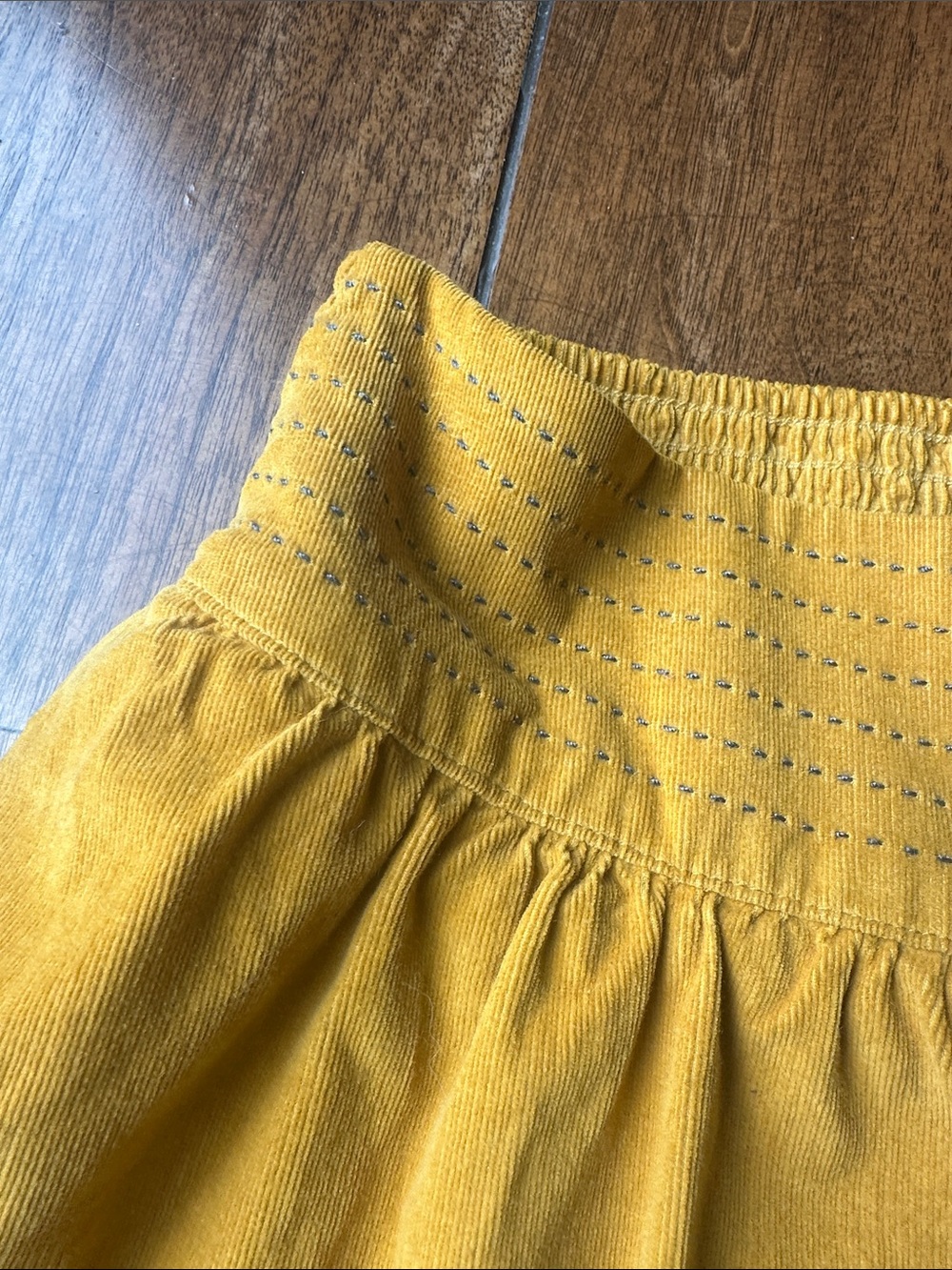 Anthropologie Mustard Yellow Circle Skirt - Picture 3 of 4